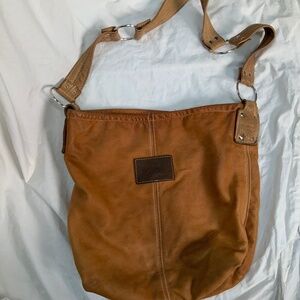 Hides in Hand Deerskin Bucket Crossbody Bag